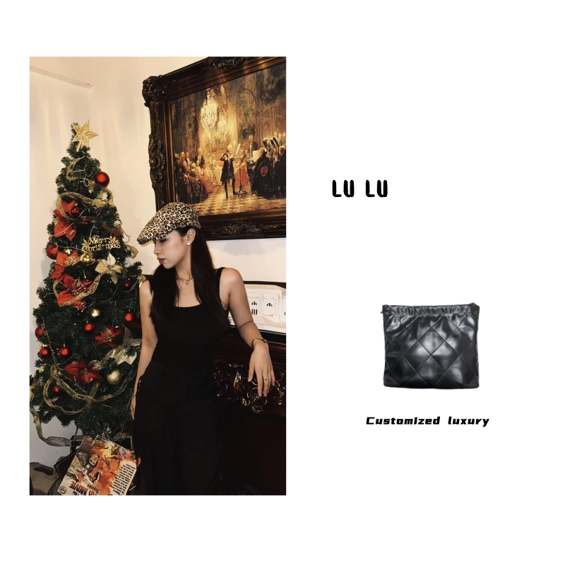 时尚百搭真皮大女包  垃圾袋  0125   CLJ   大  黑色