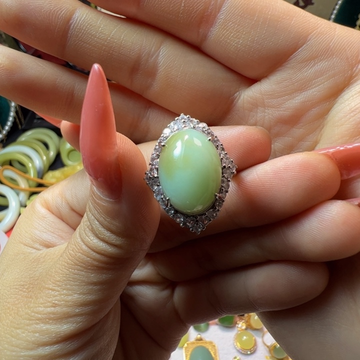 和田玉（黄玉）颈饰银S925镶嵌