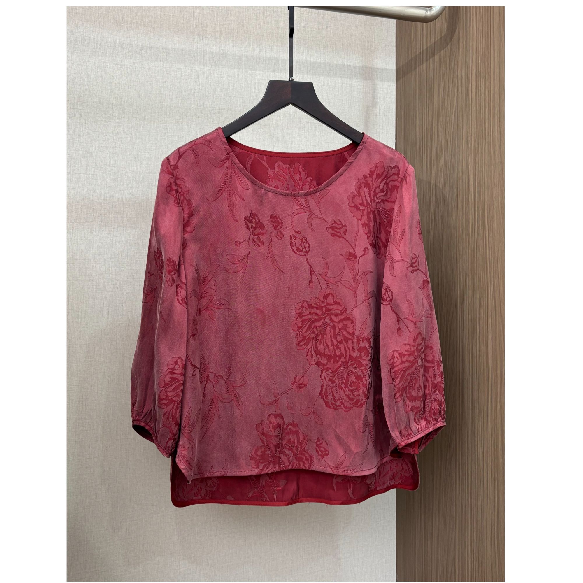 【吉祥如意】中式改良挂霜设计师老料砂洗气质百搭小衫 