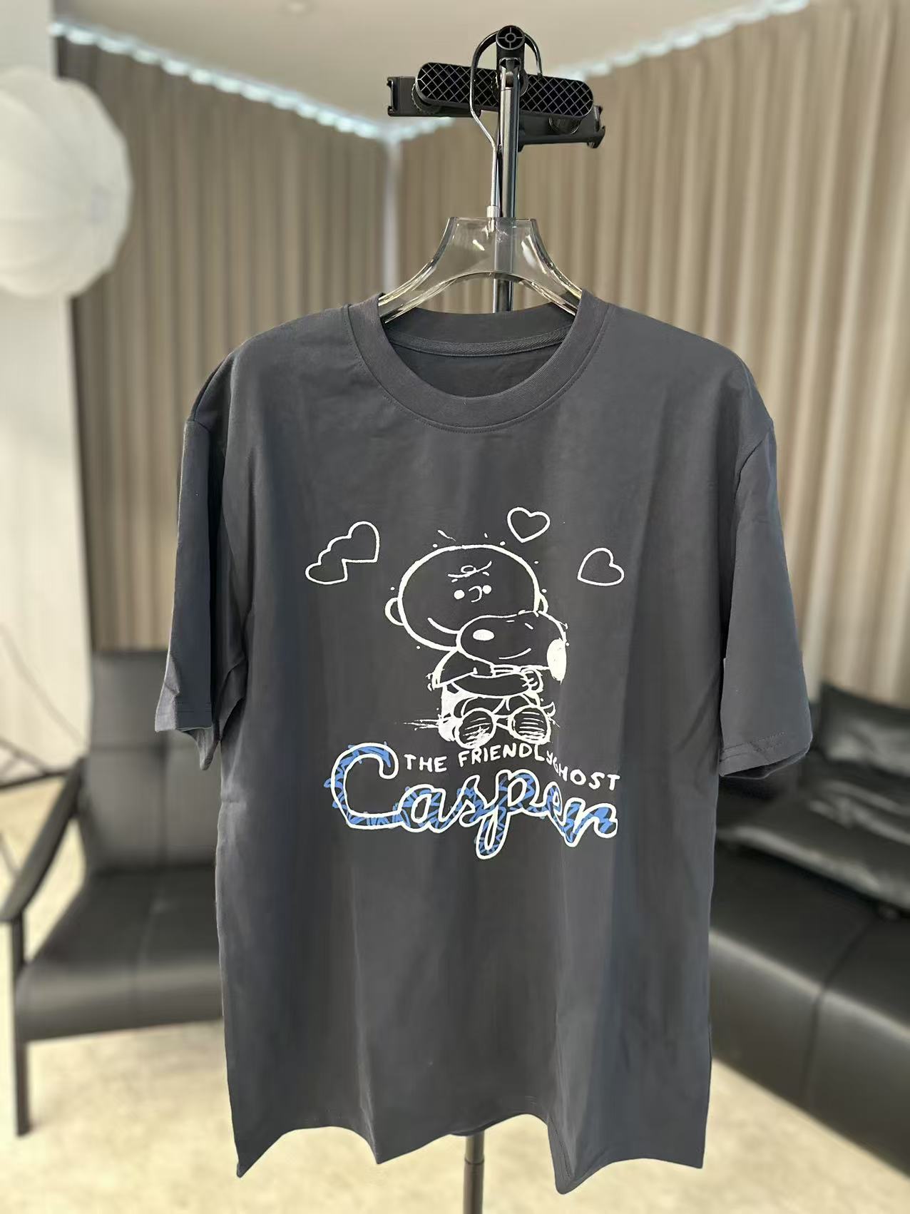 【柳青女装】2025夏季新款时髦圆领趣味卡通撞色印花短袖T恤992901