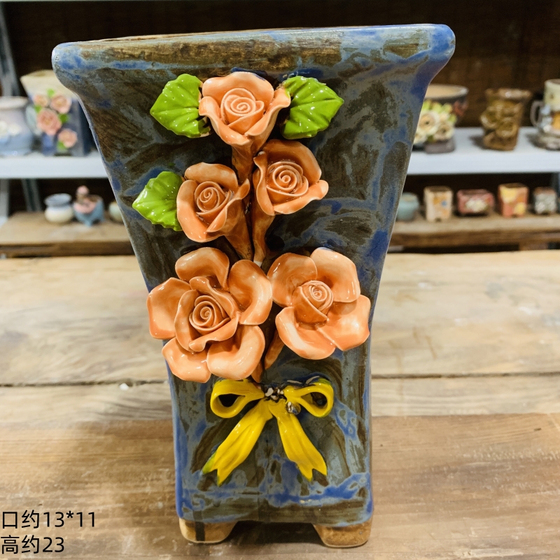 手作陶瓷多肉花盆