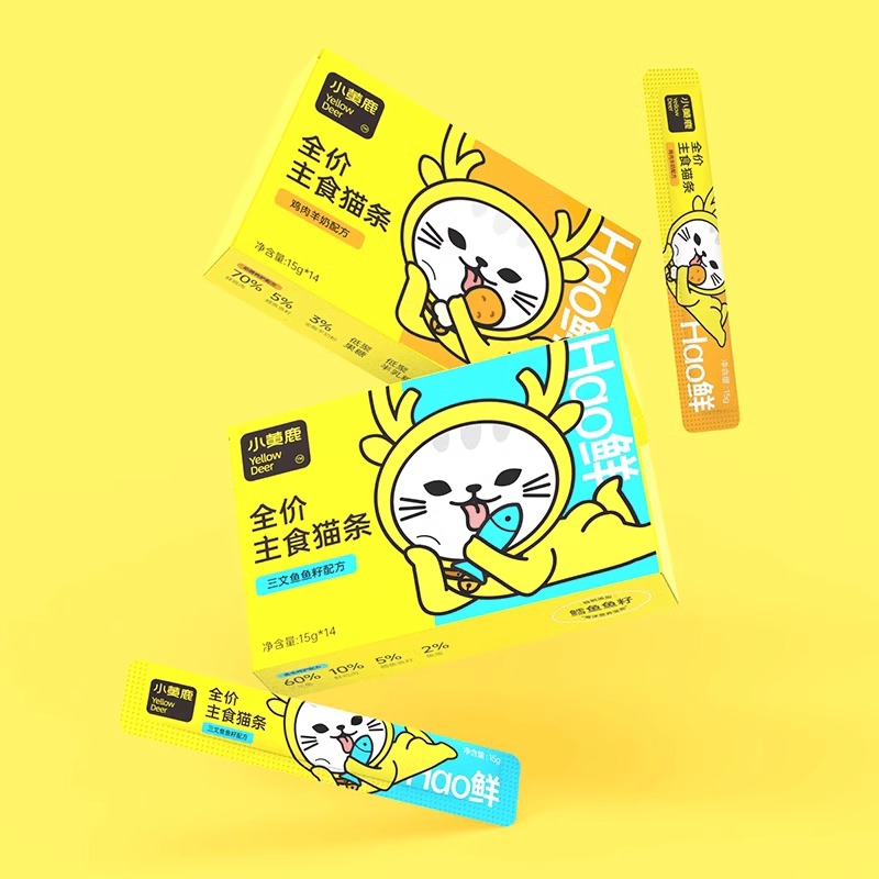 小黄鹿猫条主食猫条幼猫成猫猫咪全价猫零食湿粮营养