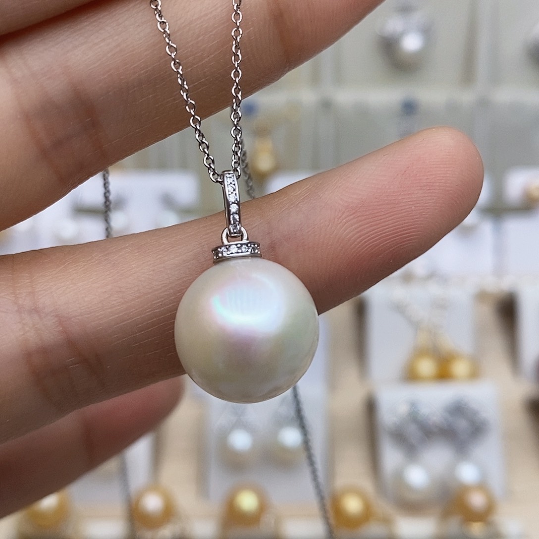 淡水珍珠颈饰银S925镶嵌