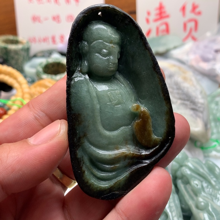 翡翠未镶嵌颈饰保真天然a货翡翠