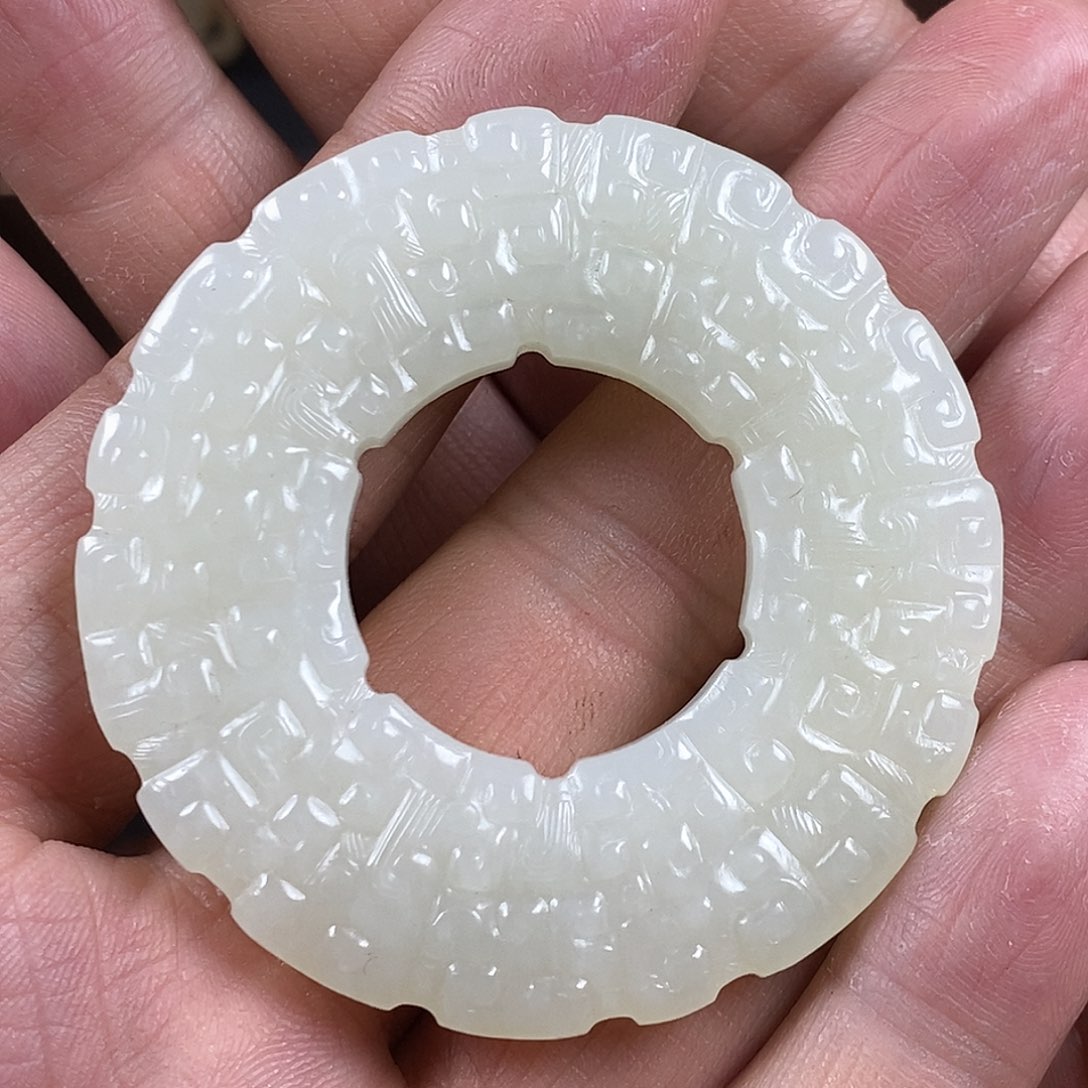 和田玉（糖玉）挂件未镶嵌寿***孩