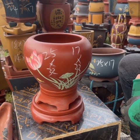 红陶紫砂花盆盆景盆栽
