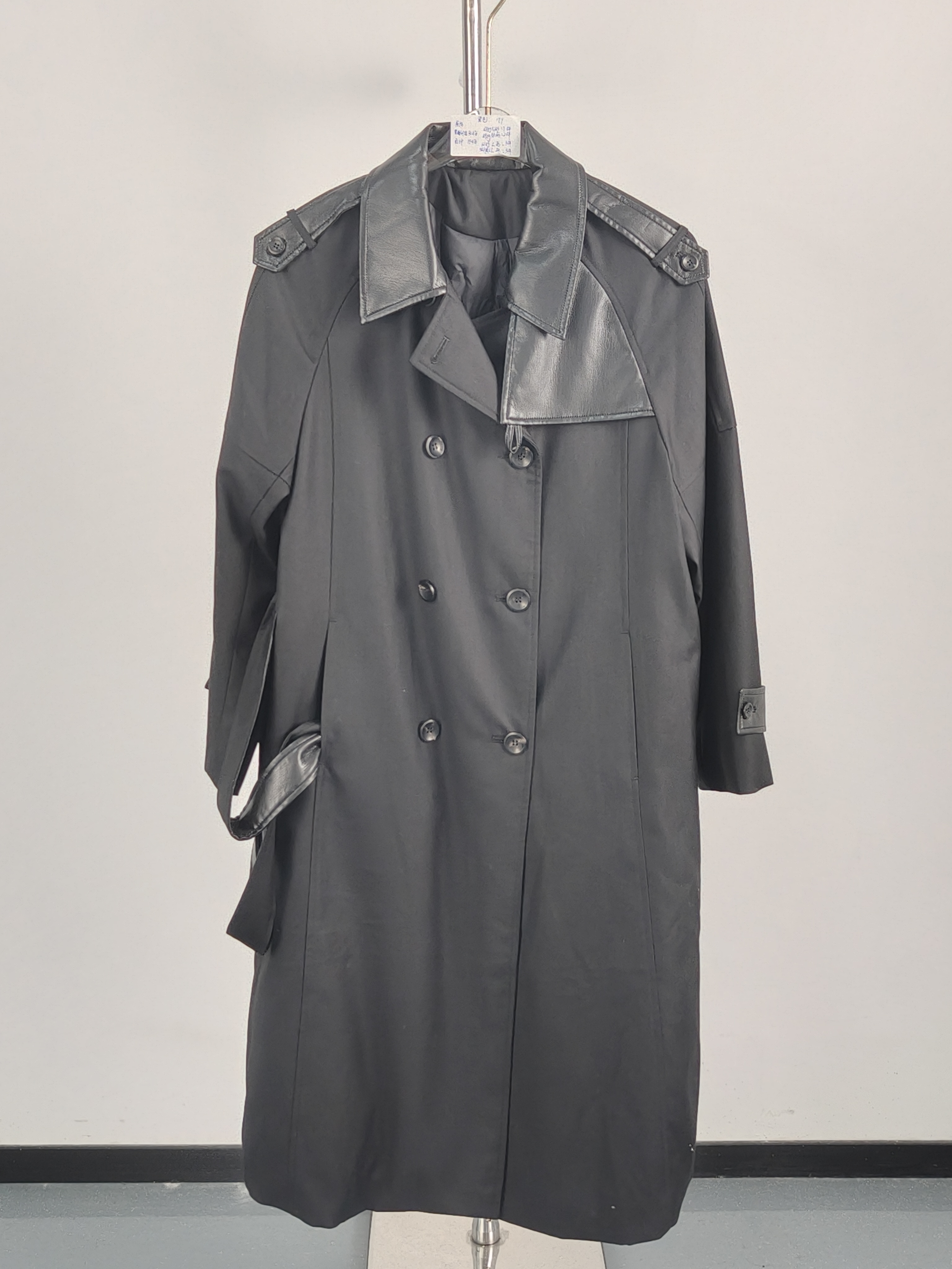 【格一专属】撞色秋春季轻职风长版外套女装中长款羽绒服158K-2