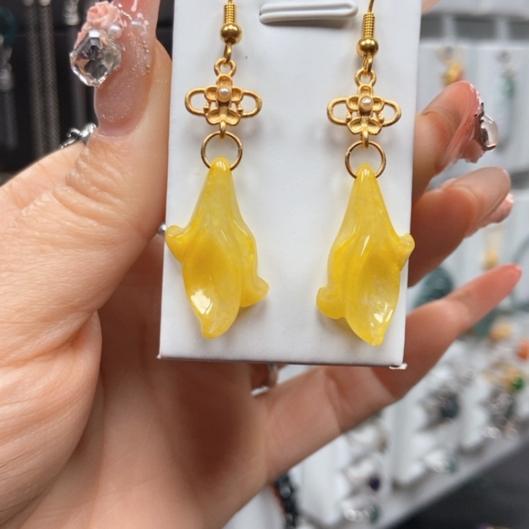 【闪购商品】翡翠耳饰银S925镶嵌优化