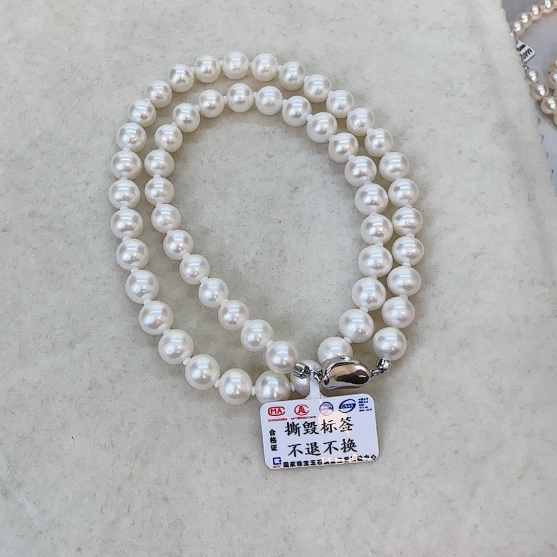 淡水珍珠项链银S925镶嵌