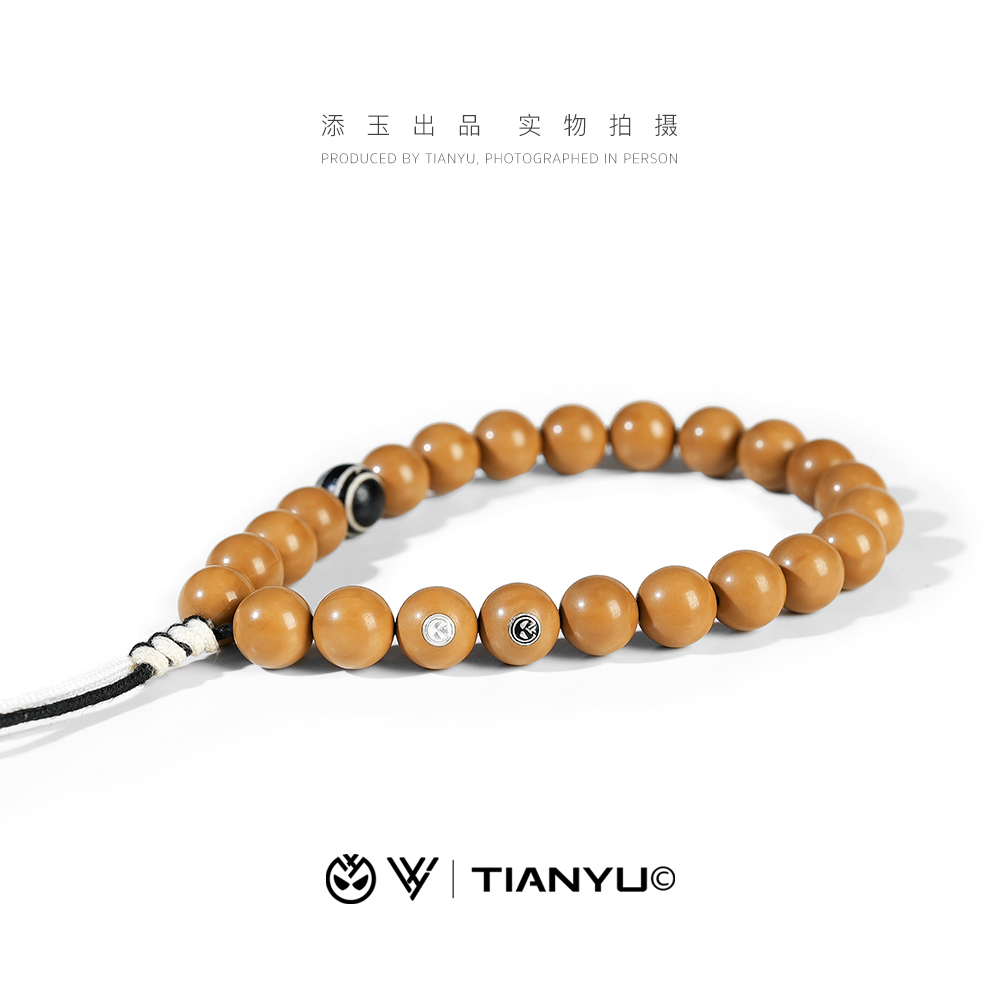 【TAINYU】黑白设计款猴头双银标圆珠手持单圈TY267