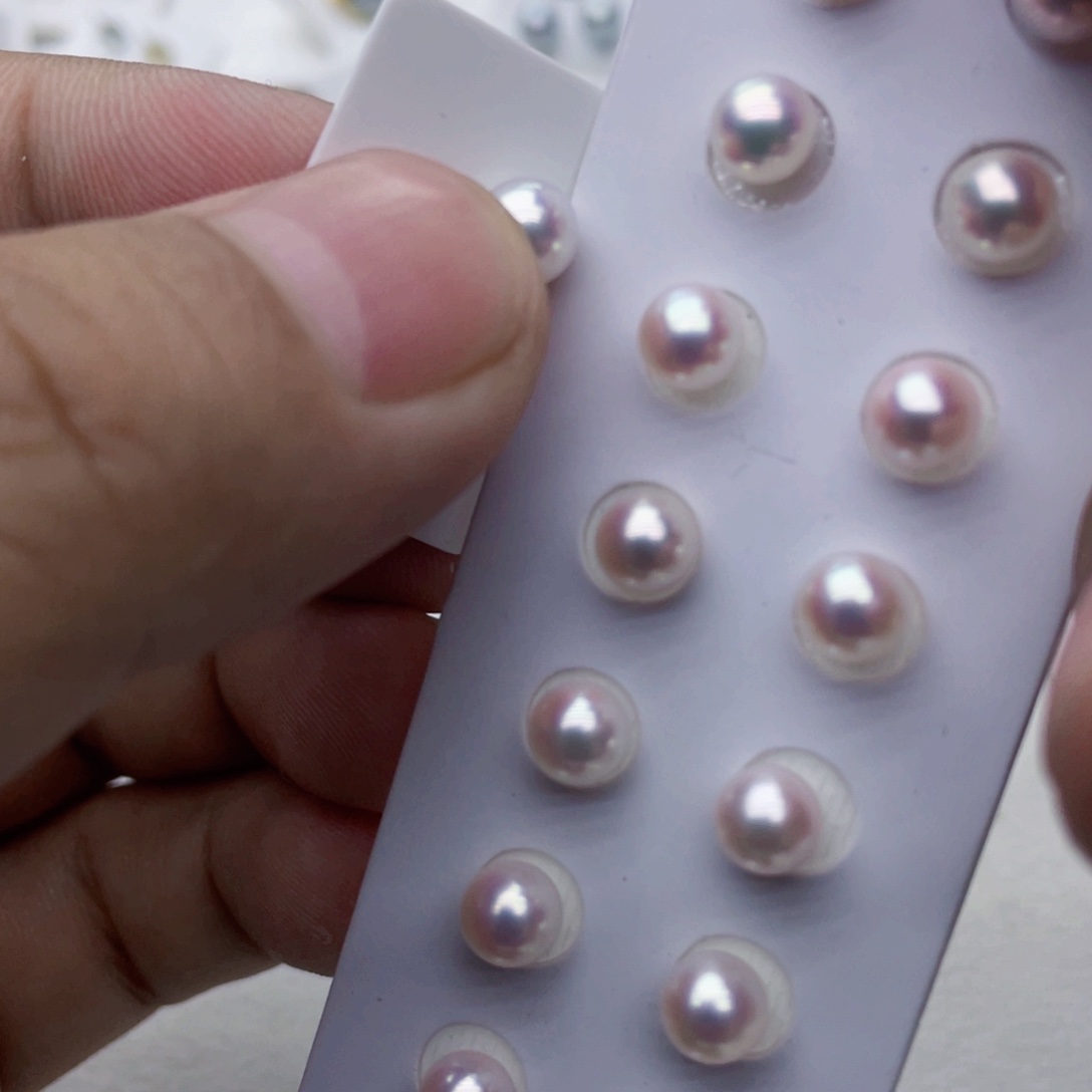 淡水珍珠耳饰银S925镶嵌Ak