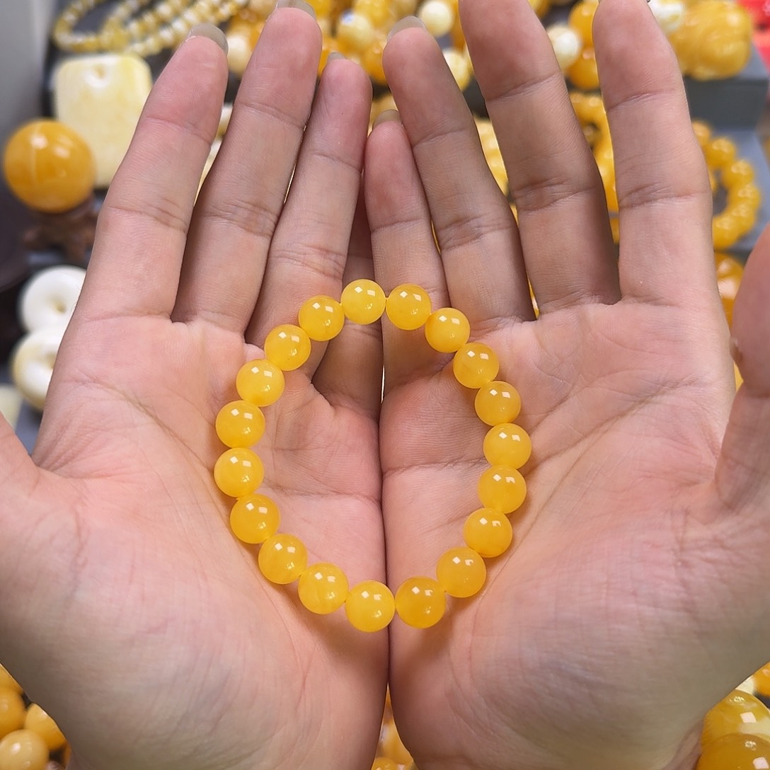 琥珀珠宝奇石未镶嵌10mm