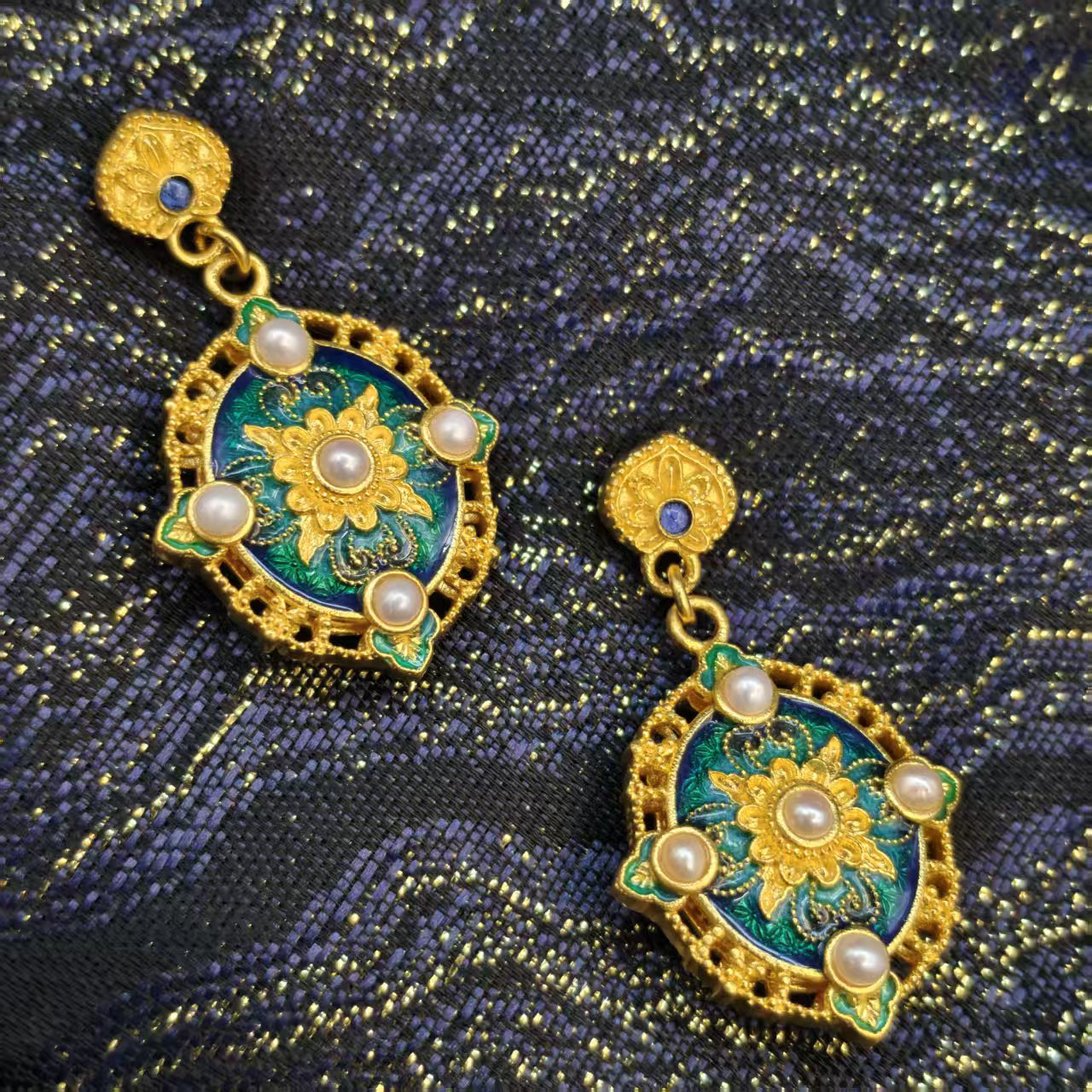 【恒潮珠宝】9.02g足金古法耳饰c210