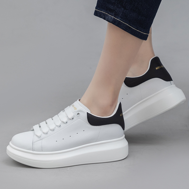 2023春秋新款厚底增高休闲小白鞋女松糕底运动麦昆鞋百搭款女鞋