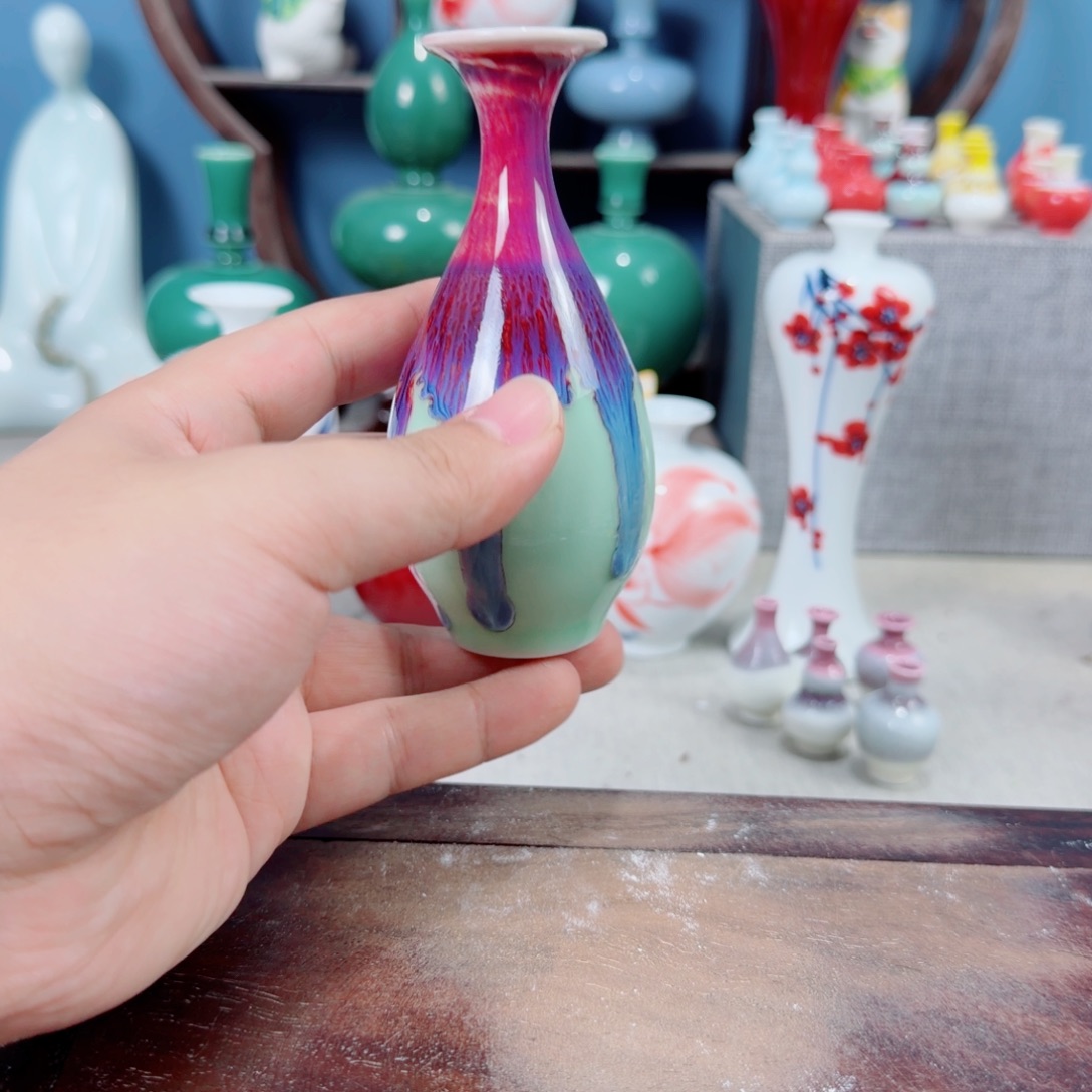 陶瓷手工小花器摆件
