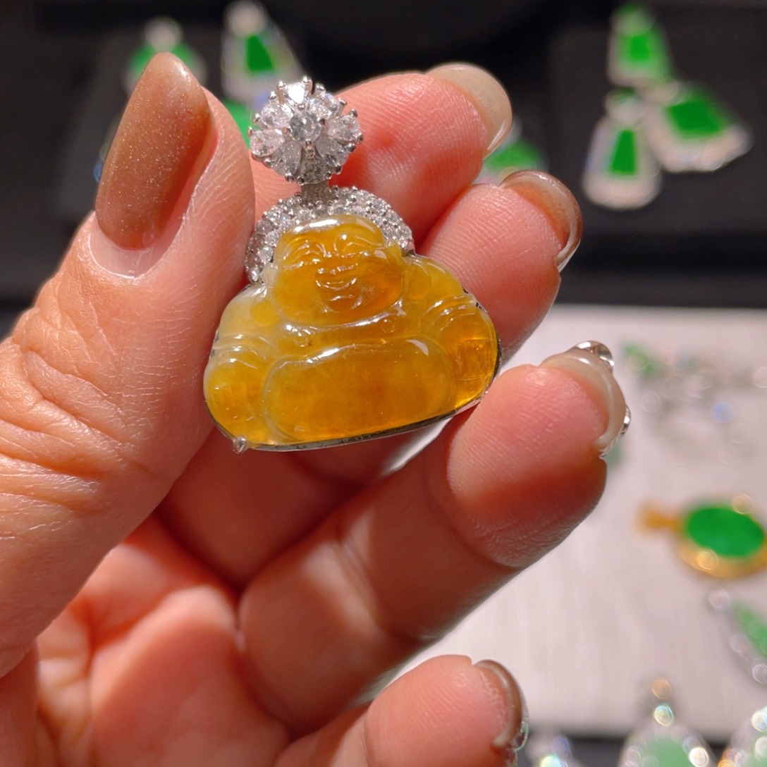 翡翠颈饰银S925镶嵌精品