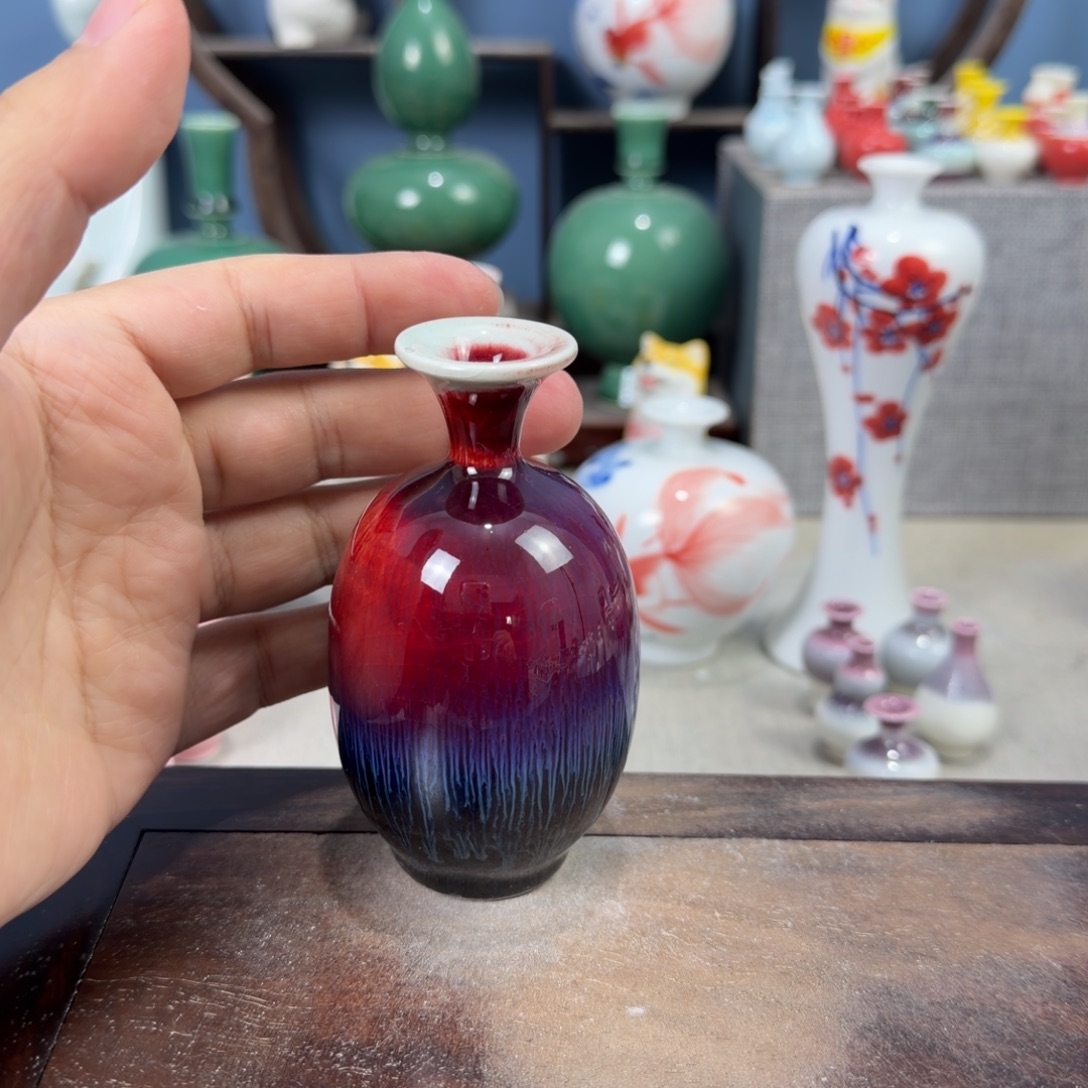 陶瓷手工小花器摆件