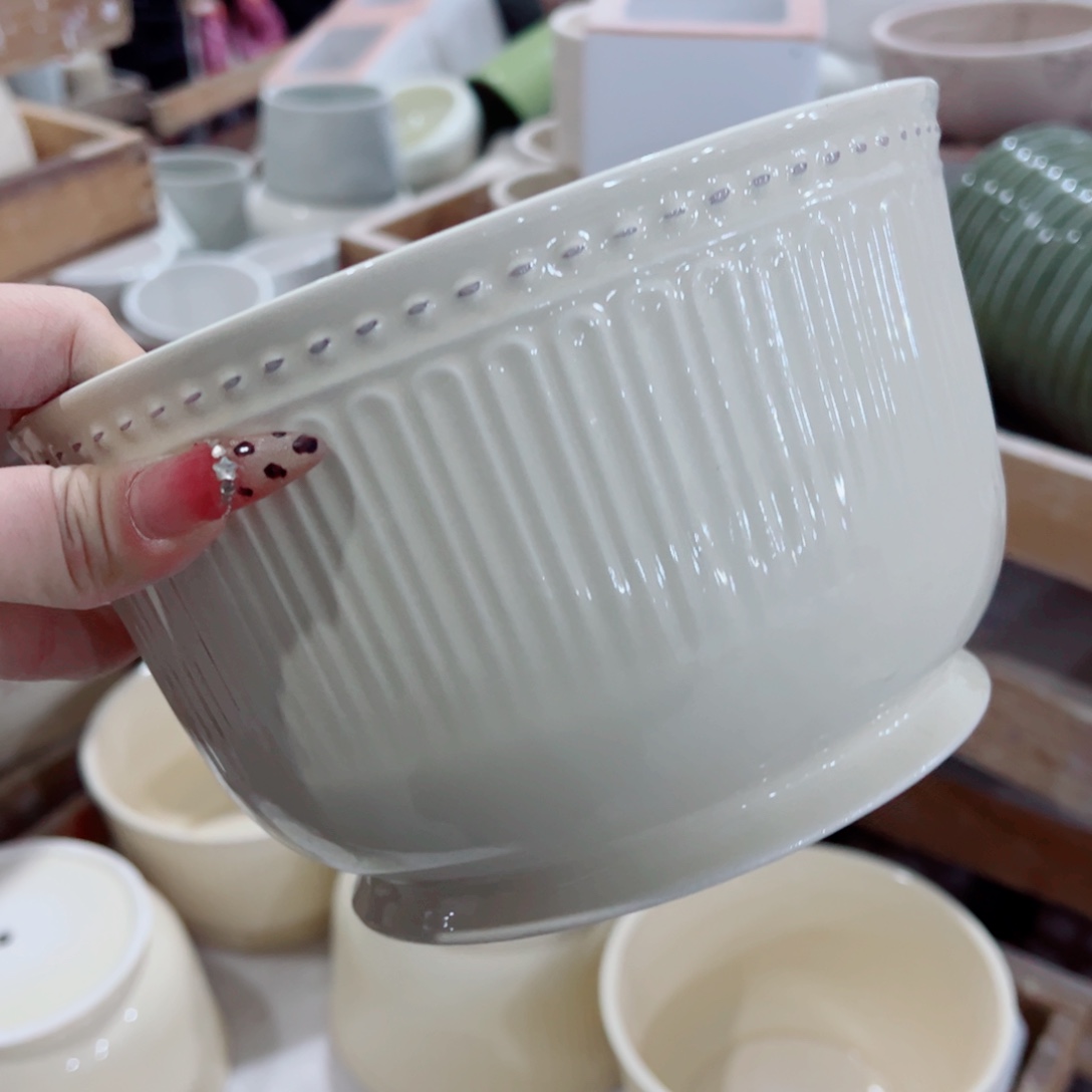 有孔，陶瓷花盆满10米包邮发货