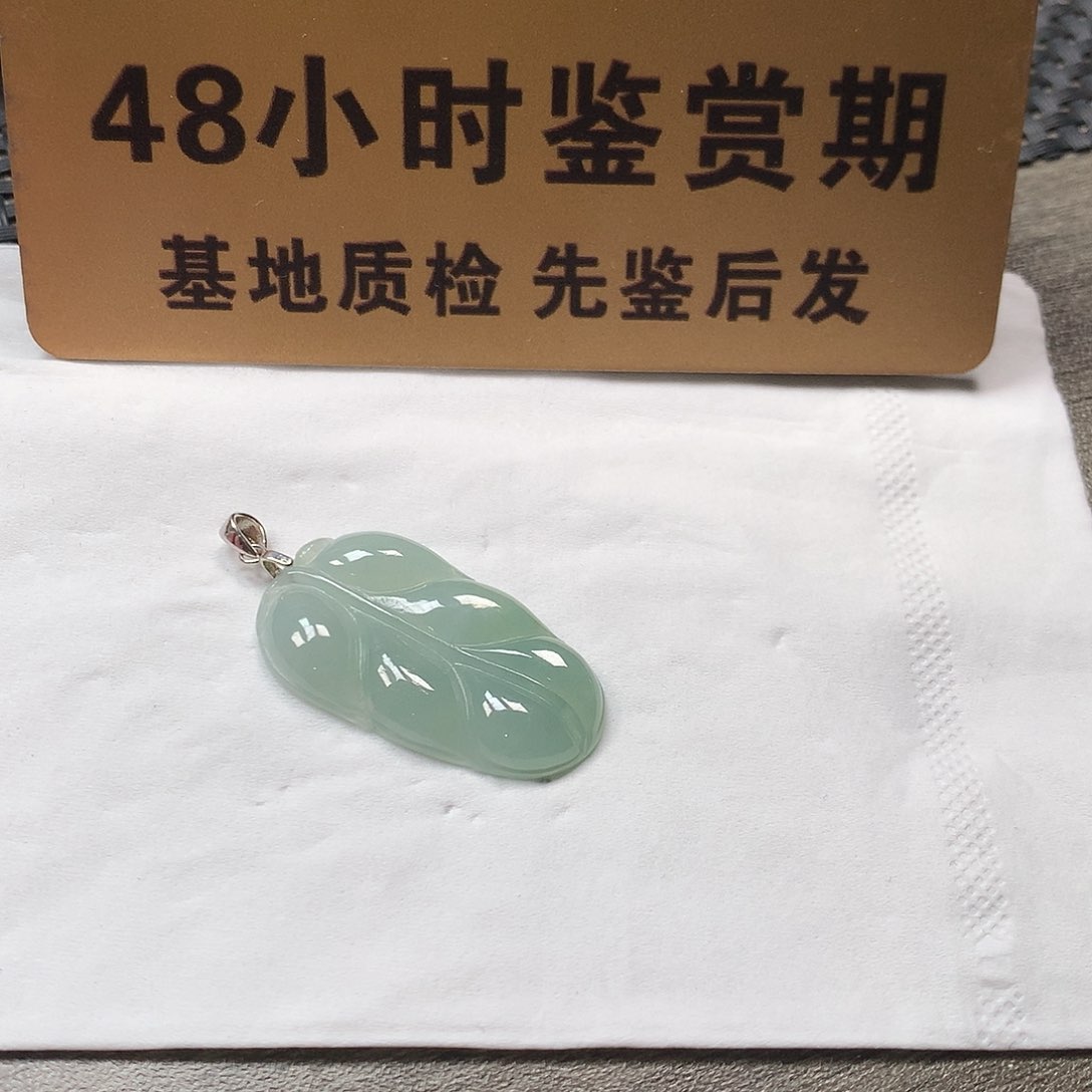 颈饰未镶嵌翡翠叶子