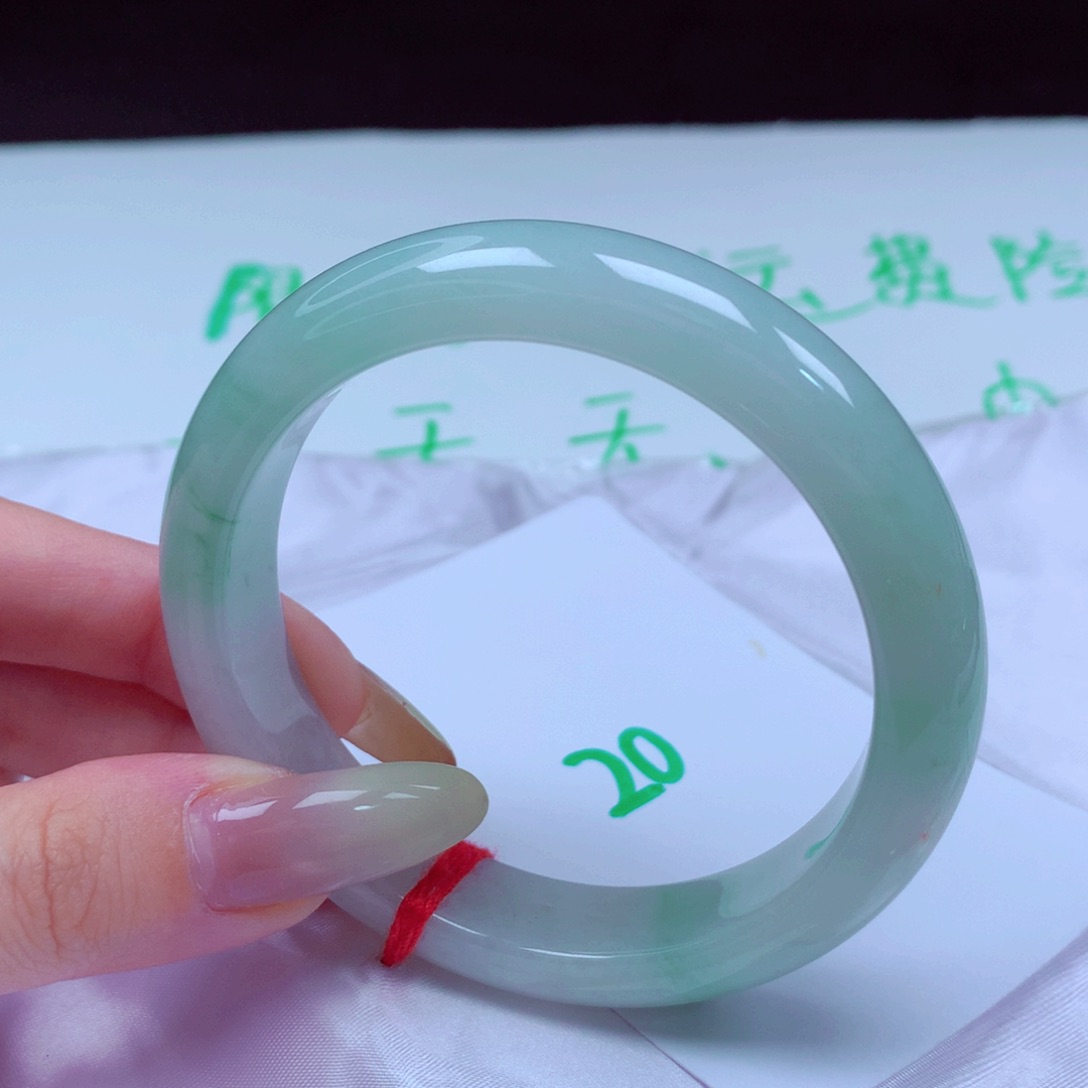 未镶嵌手镯翡翠天然缅甸翡翠A货手镯 20号