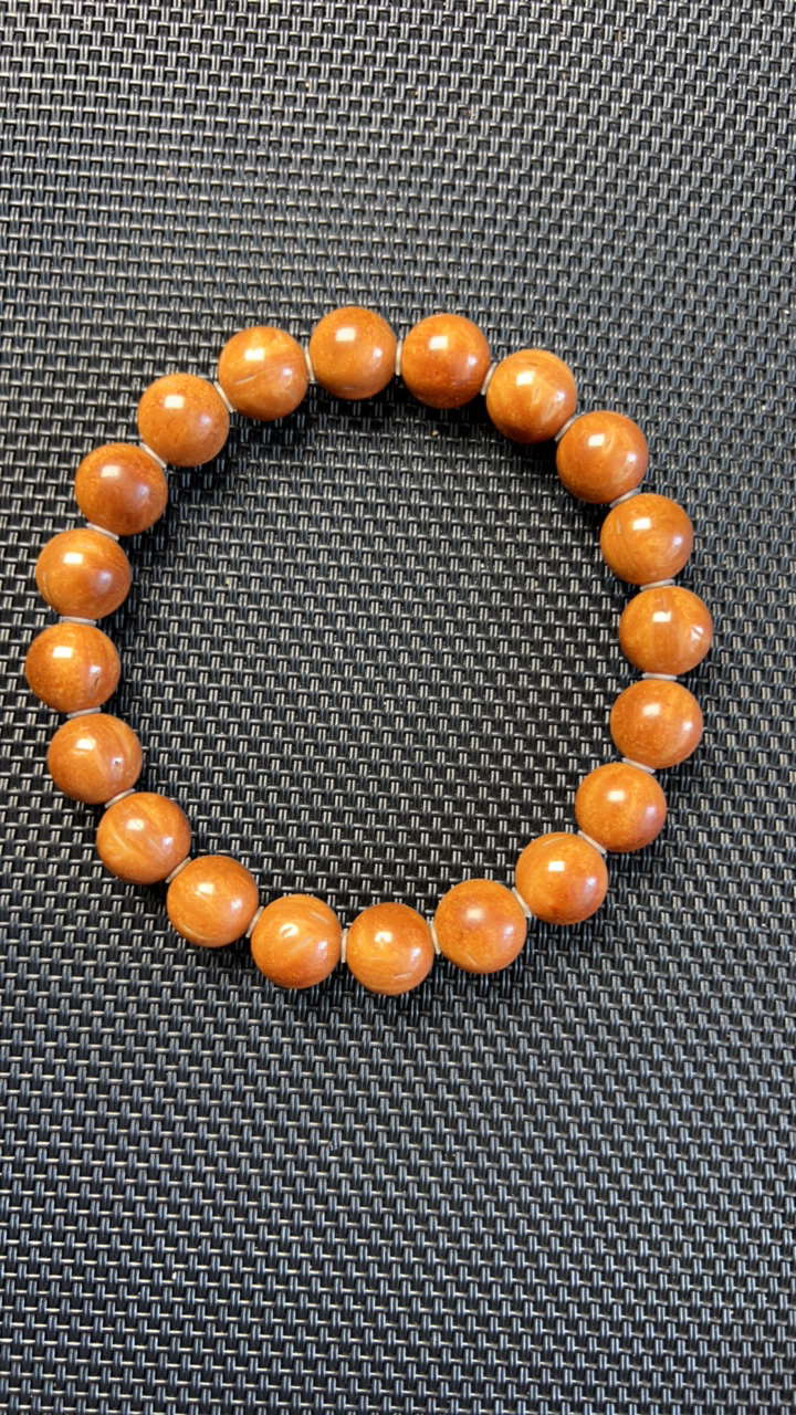 11尺寸精品野生红皮龙纹手串