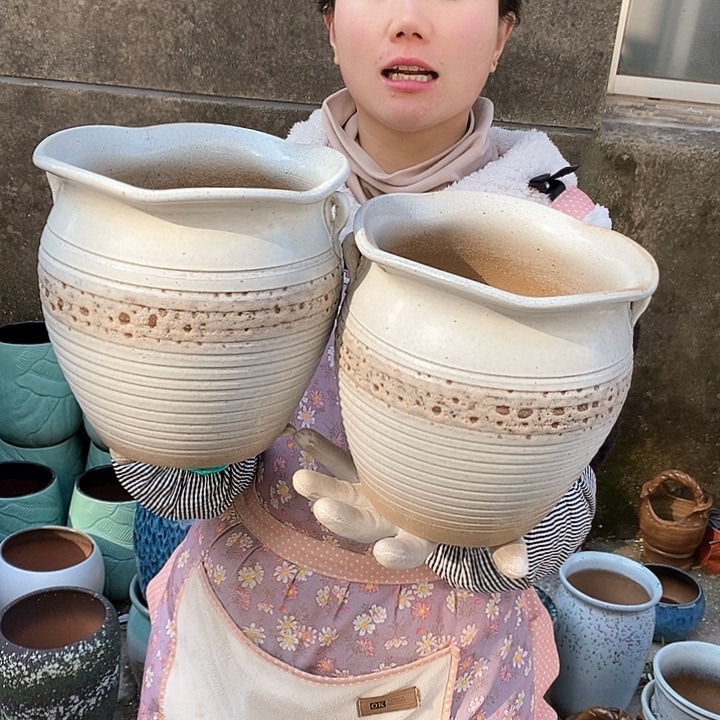 紫砂花盆正品口19高19