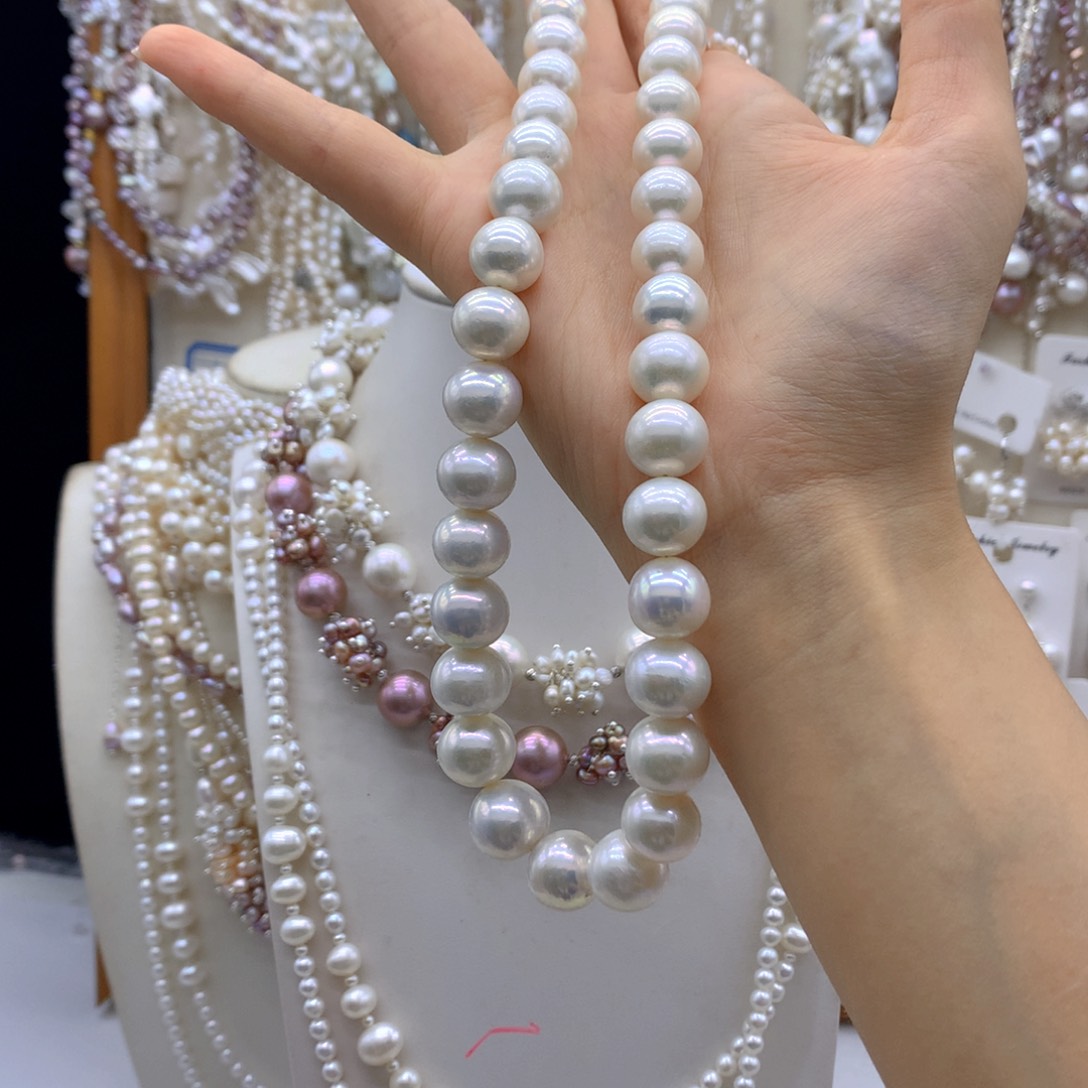 m***o合金淡水珍珠项链耳饰