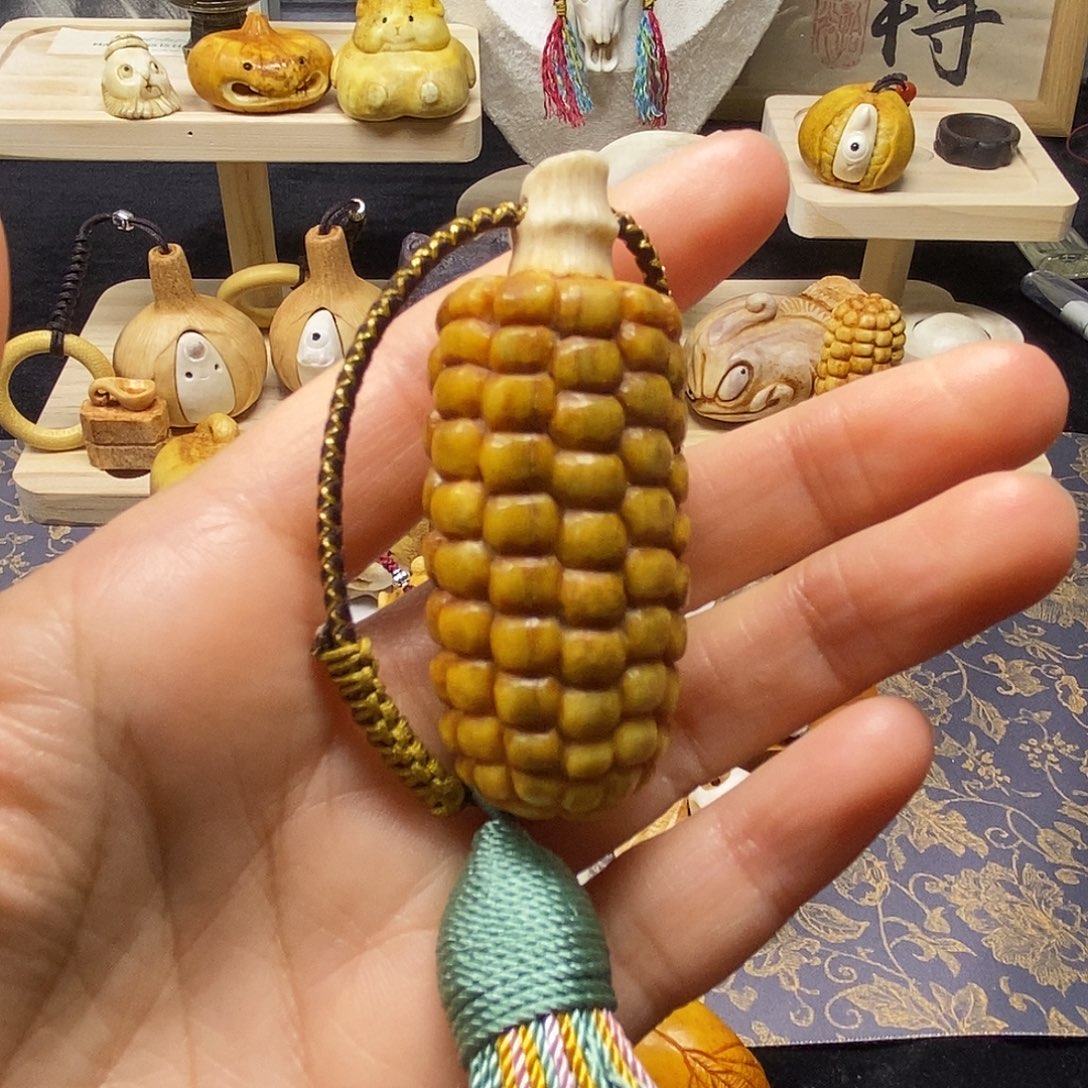 鹿骨手串/手链鹿角根付老玉米微瑕