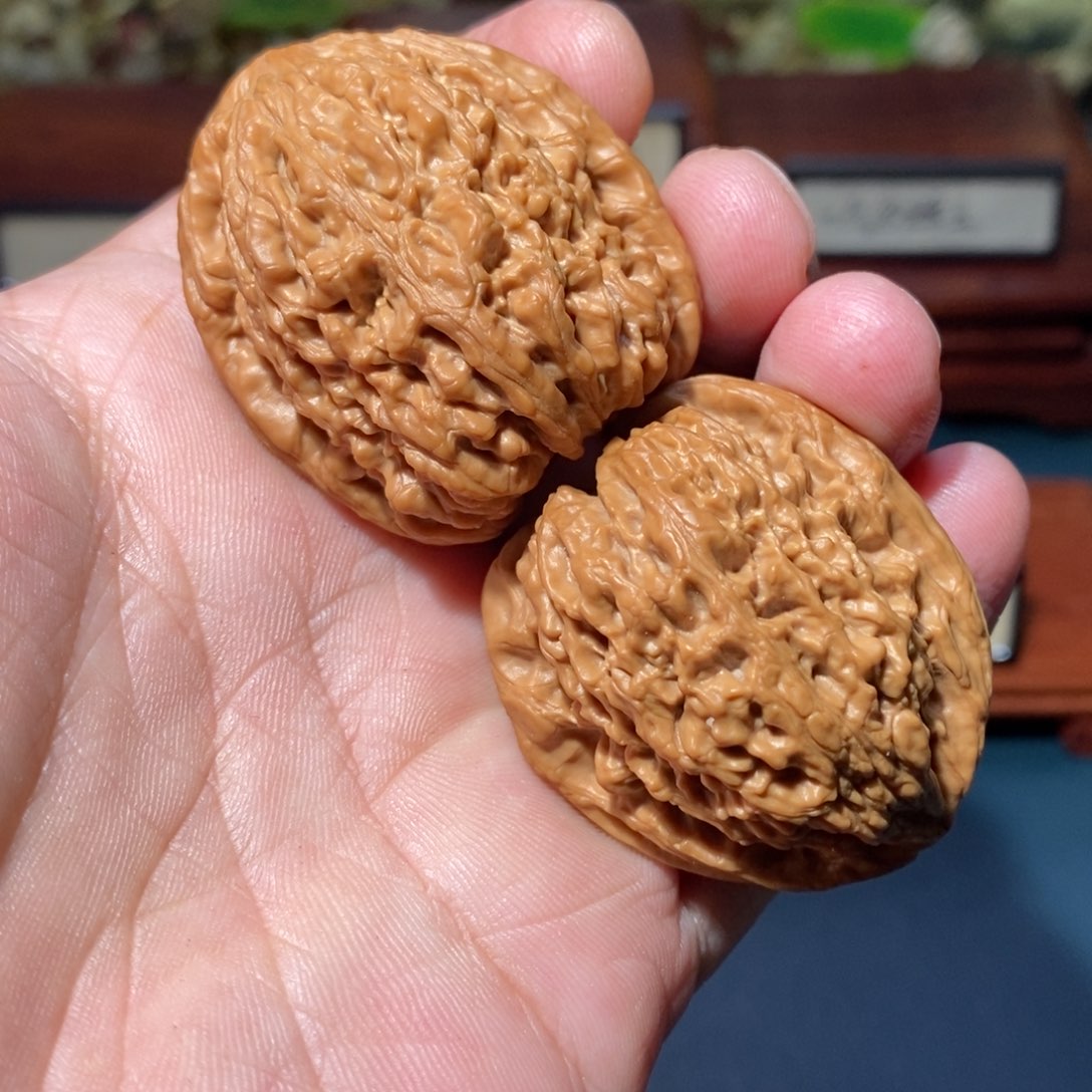 文玩核桃把件涿鹿南疆石全品