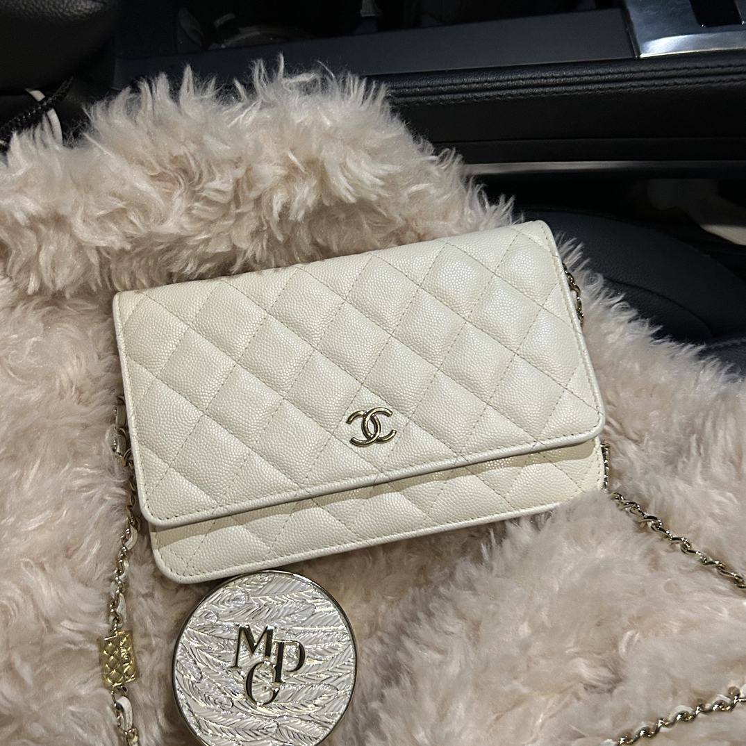 95新 Chanel/香奈儿 荔枝牛芯片款woc限定款（盒子大全套）