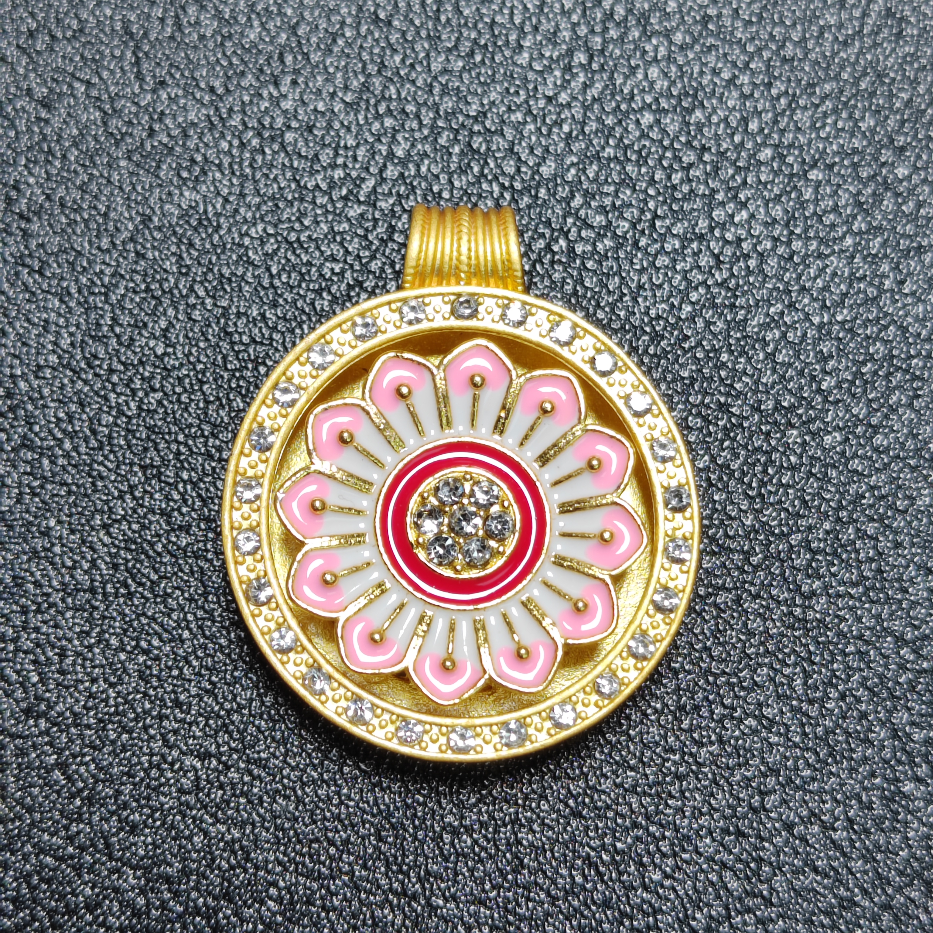 合金吊坠 【瑞宝阁优选】宝总原创设计款粉花吊坠YS6200509