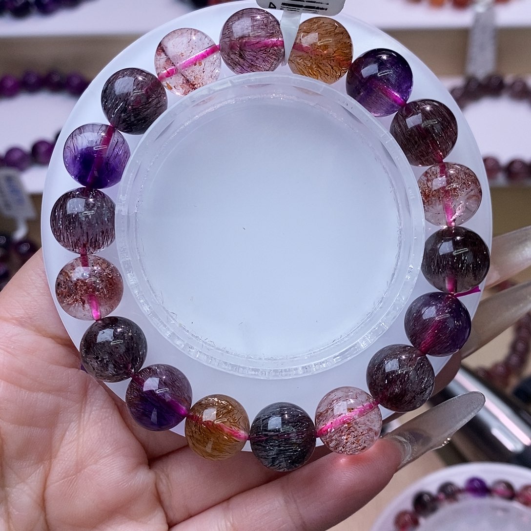 水晶手链未镶嵌黑加仑超七11m+