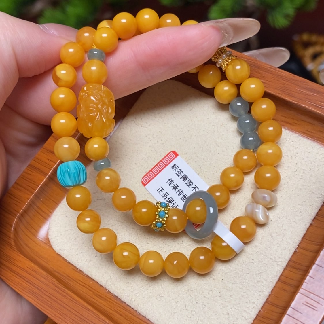 【闪购商品】未镶嵌蜜蜡手链手串