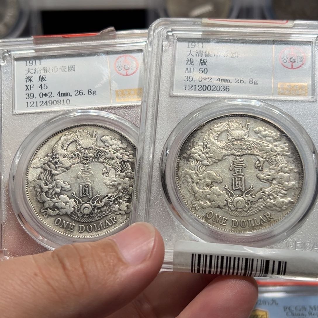 银新****仪大清银币2枚0810，2036