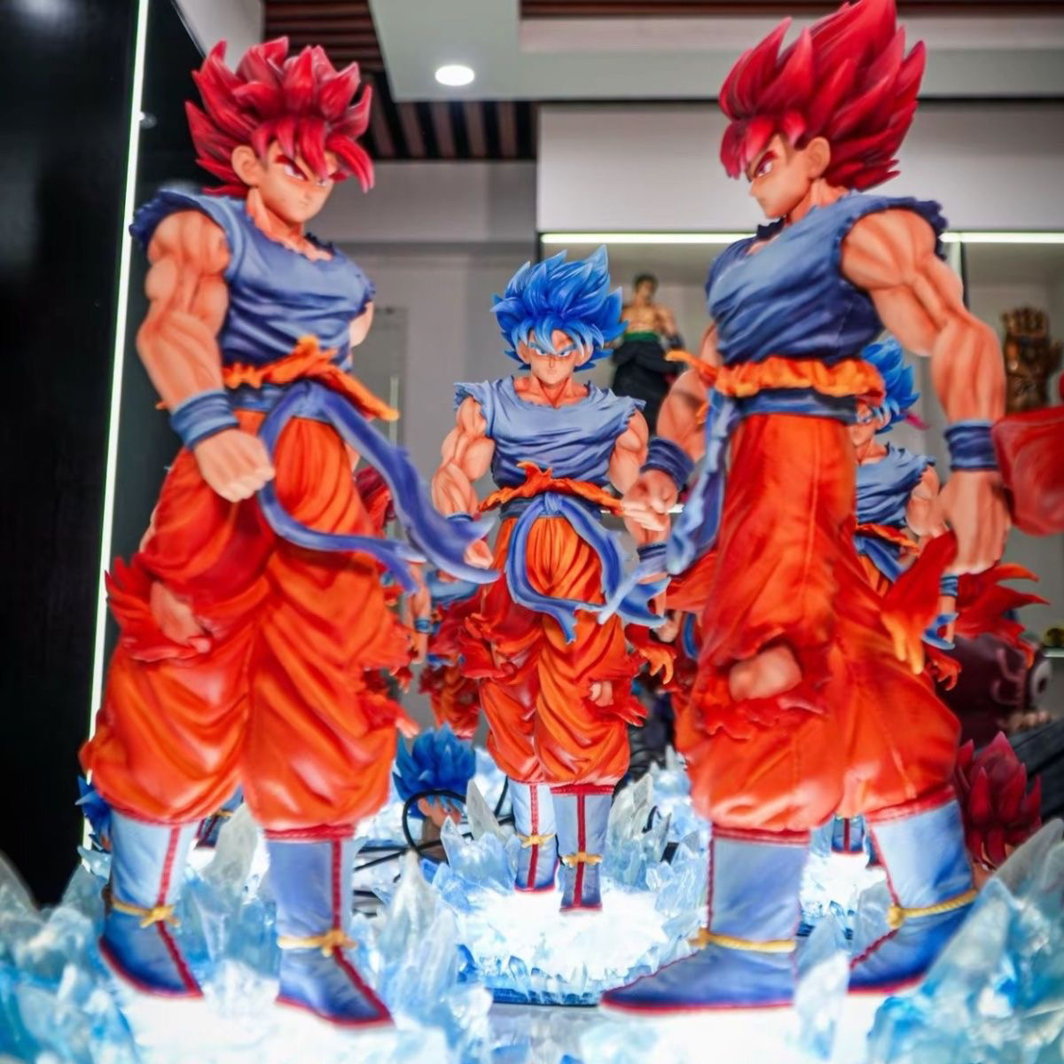 麒麟超蓝悟空手办七龙珠模型摆件生日礼物可发光JT