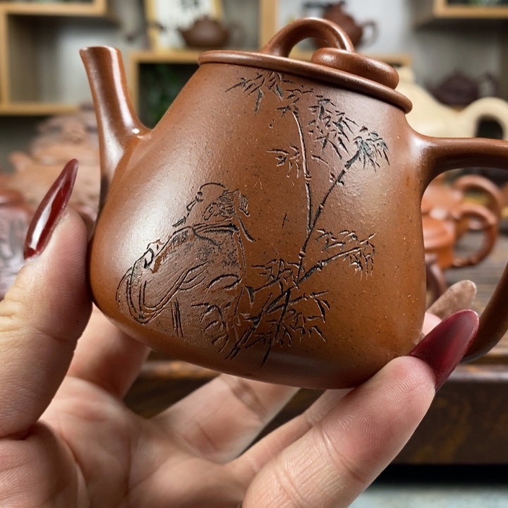 紫砂茶壶原矿紫去