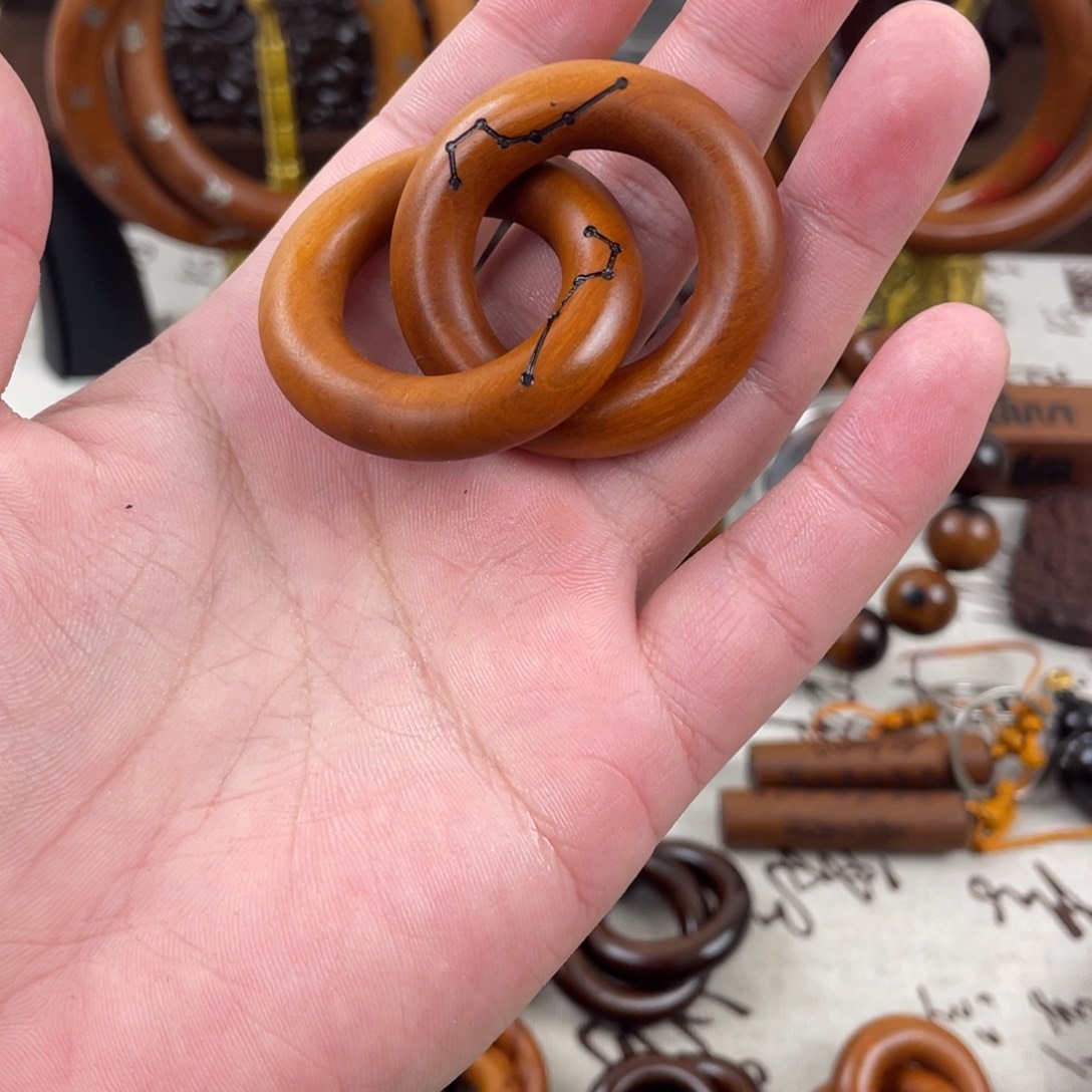 木枣木老料2.5刻六七星带挂绳