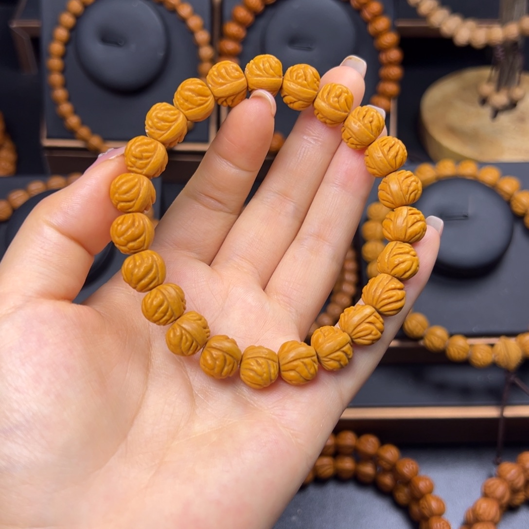 手串桃核野生金蟾12