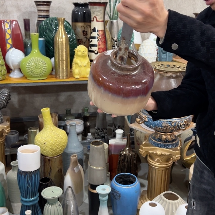 瓶高度14厘米口径7厘米微瑕捡漏粘釉