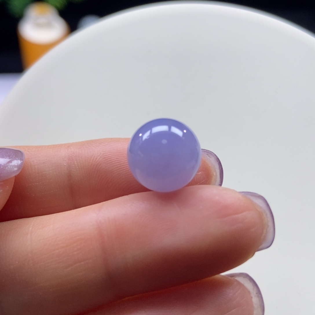 翡翠颈饰未镶嵌妖红紫圆珠12.2mm