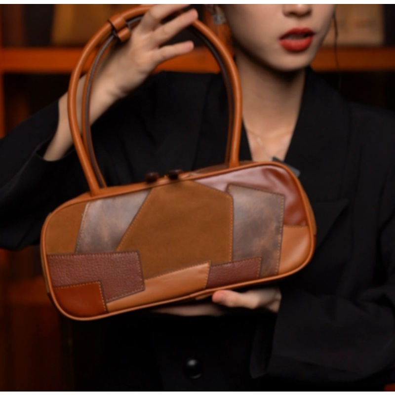 LEATHER BAG STUDIO 原创高定“保龄球”真皮包-H1262