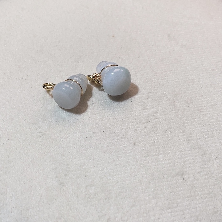 翡翠14K金镶嵌颈饰