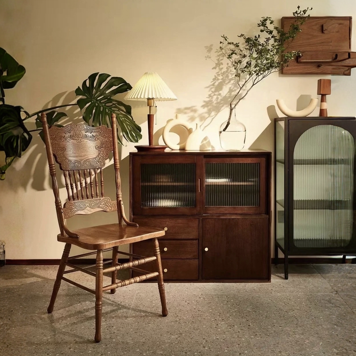 中古温莎法式贵族实木餐椅美式复古客厅餐厅椅子设计师款靠背椅子