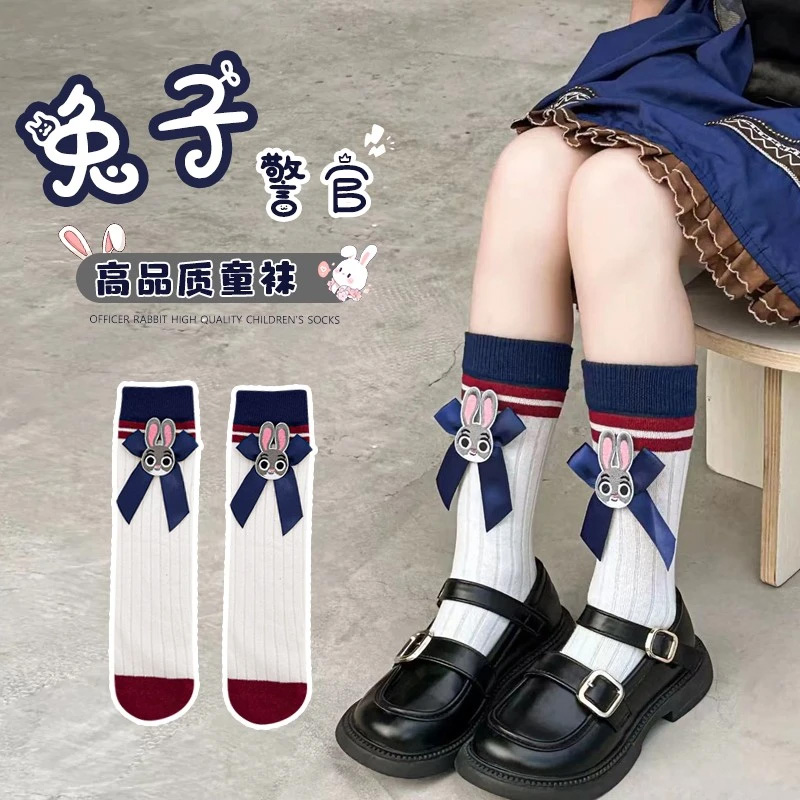 【主播搭配】25春夏款儿童袜子透气小腿袜jk运动女孩长筒袜学院风