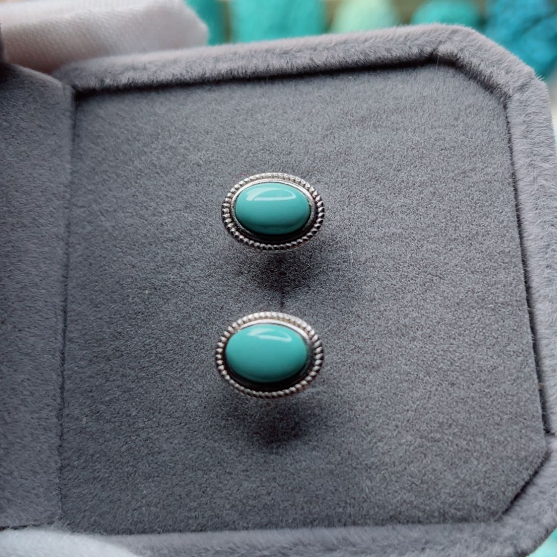 银S925镶嵌绿松石珠宝奇石