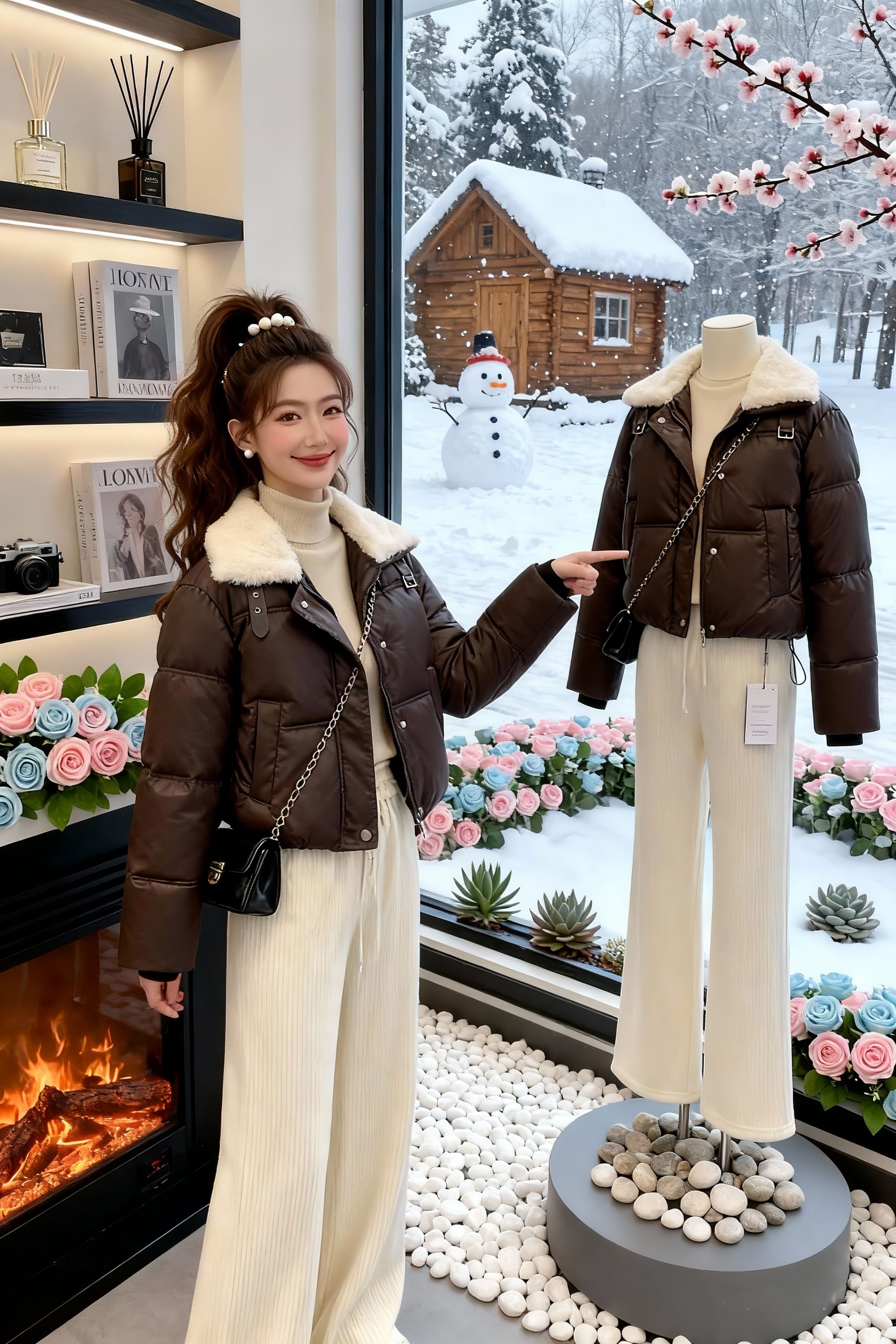 PU皮棉服女冬季2025年新款爆加厚保暖洋气羽绒棉衣外套短款小棉袄