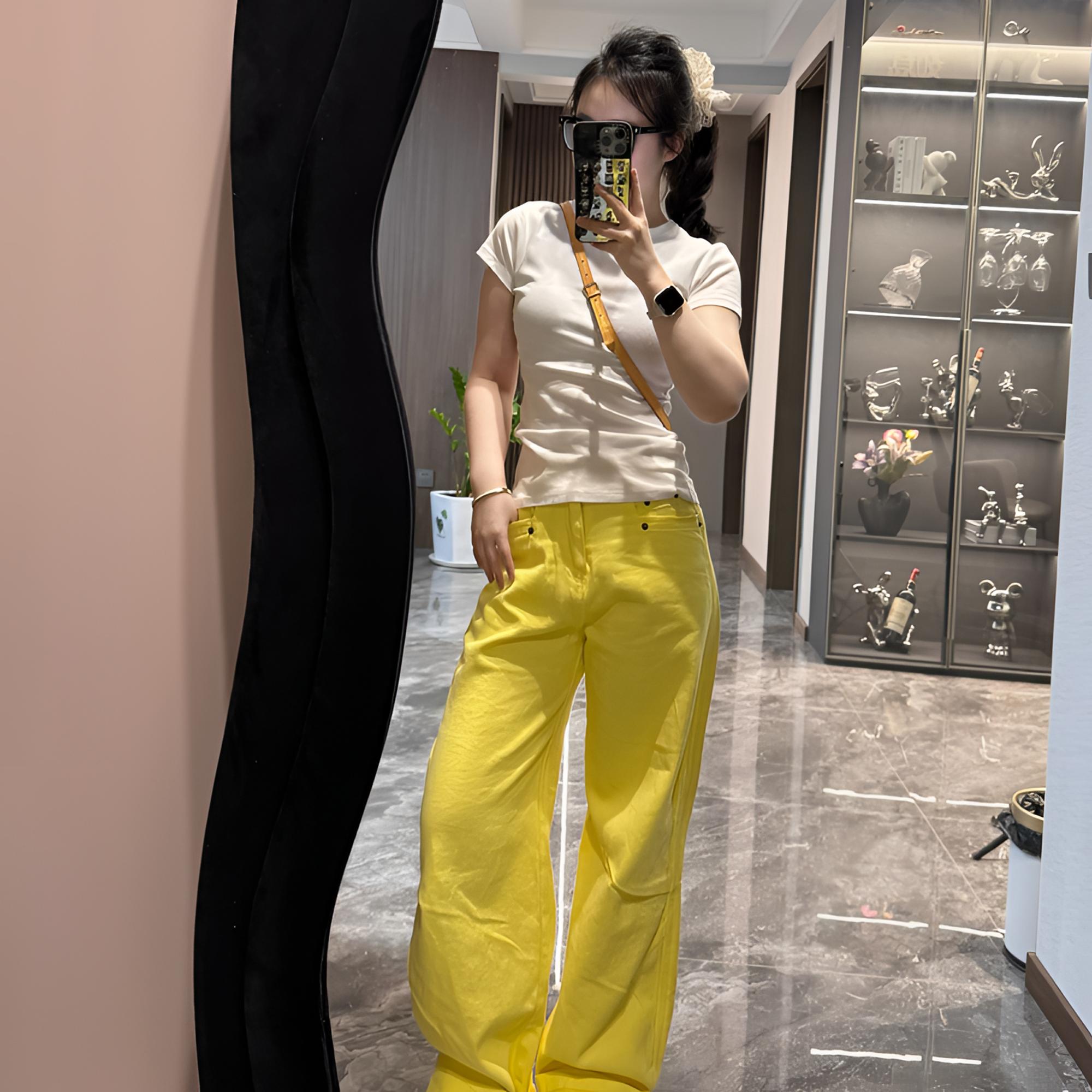 2321【纽约街头】网红显瘦辣妹高腰时尚韩版百搭小众牛仔裤直筒