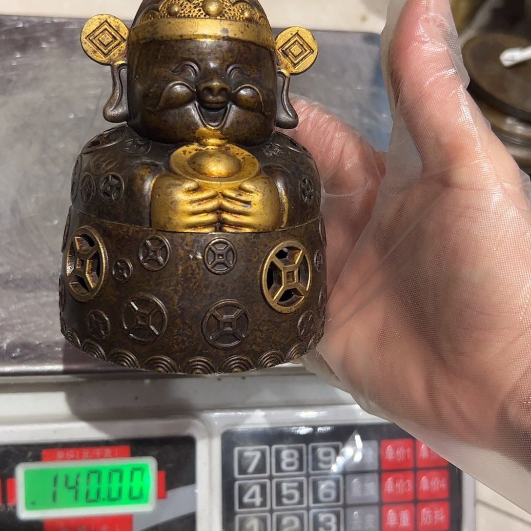 小****戏微瑕疵黄铜摆件工艺品