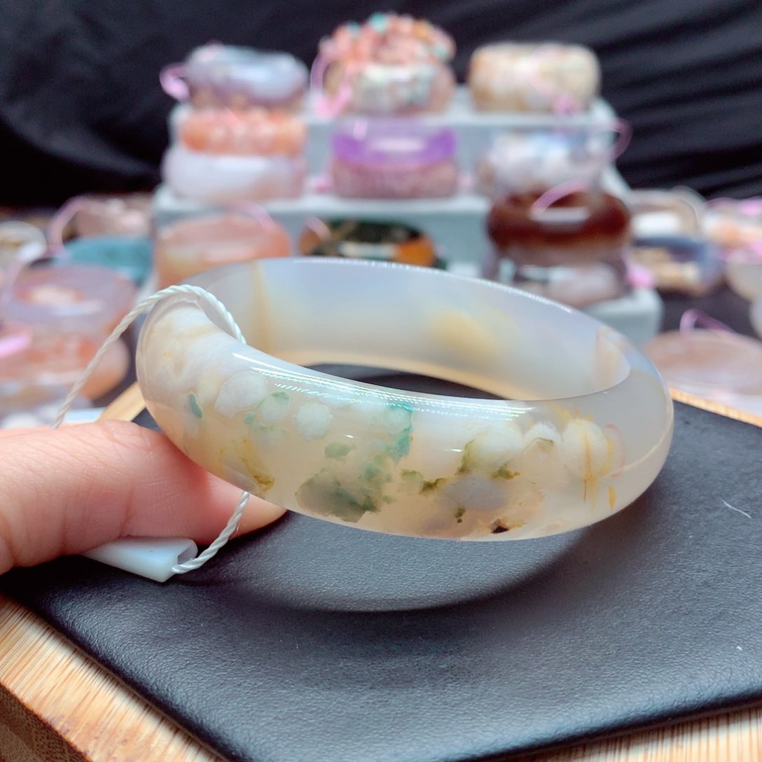 玛瑙/玉髓手镯未镶嵌桃**糕2