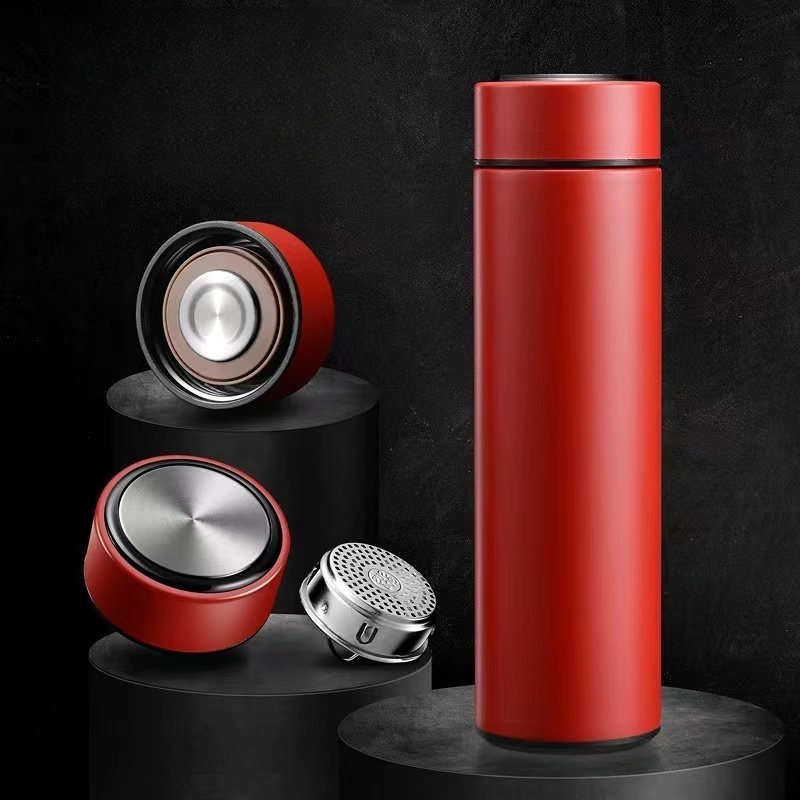 带显纹商务防漏杯盖保温杯(350ml)Z0897